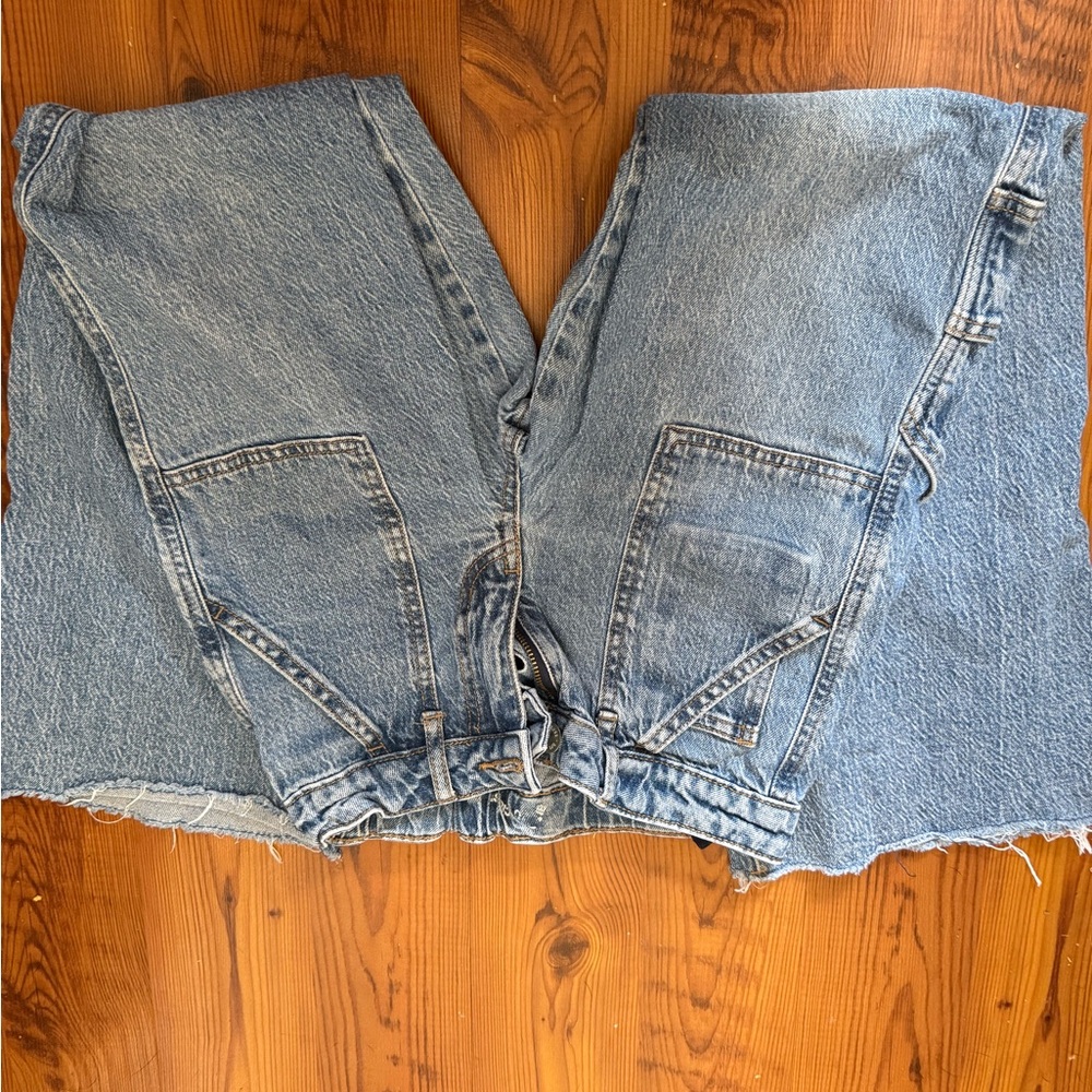 Girls size 10 High-Rise Baggy Wide Leg Jeans - Blue - Picture 8 of 12